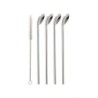 Set of 4 Straw Spoons and Brush