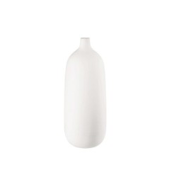 vase, white *d. 6 cm, h. 15 cm, stonewar