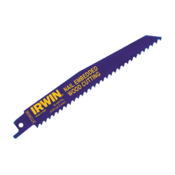 IRWIN Nail-Embedded Bi-Metal Reciprocating Blade 956R 9'/225 mm 6 TPI (25un.)