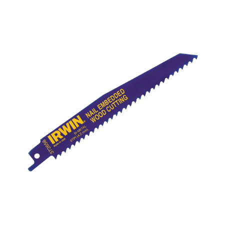 IRWIN Nail-Embedded Bi-Metal Reciprocating Blade 956R 9'/225 mm 6 TPI (25un.)