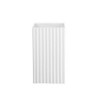 Vase 21Cm with Grooves White - Quadro