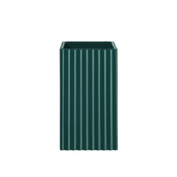 Vase 21Cm with Grooves Petrol - Quadro