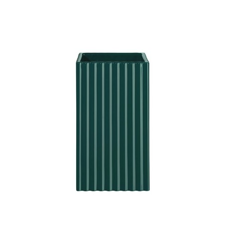 Vase 21Cm with Grooves Petrol - Quadro