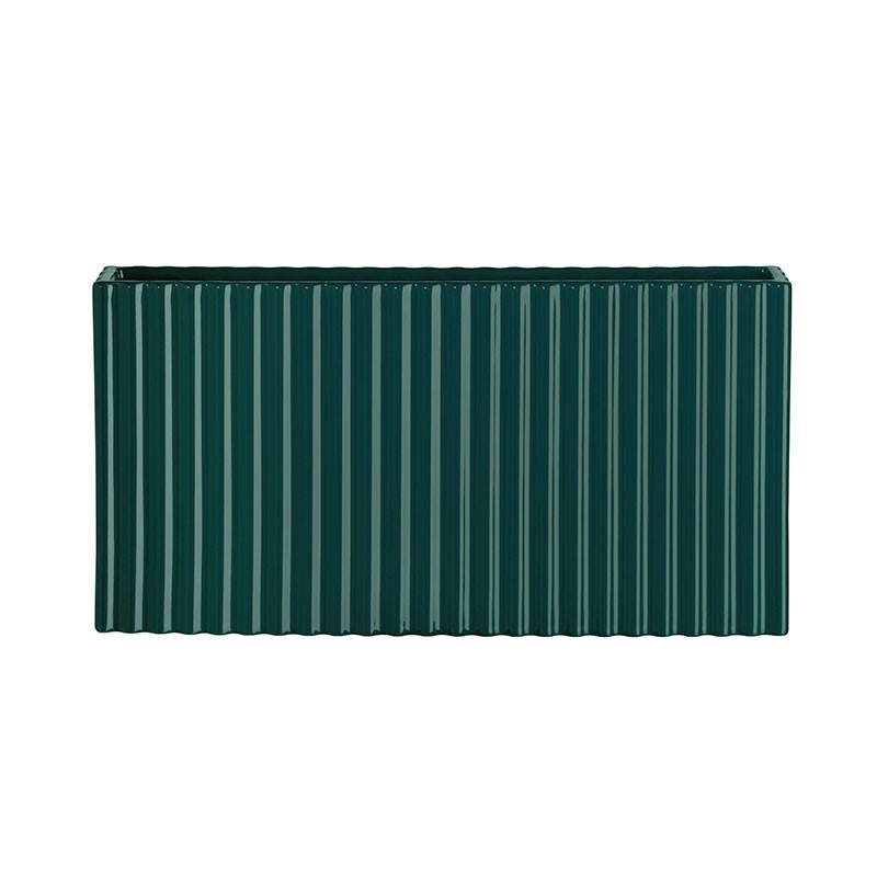 Vase 29,5Cm with Grooves Petrol - Quadro