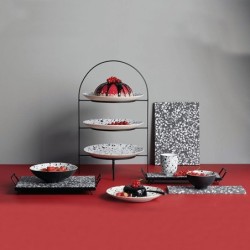Tabuleiro com Estrutura de Metal 30x9cm - Terrazzo