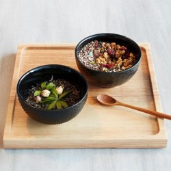 Wooden Tray Square - Black Tea
