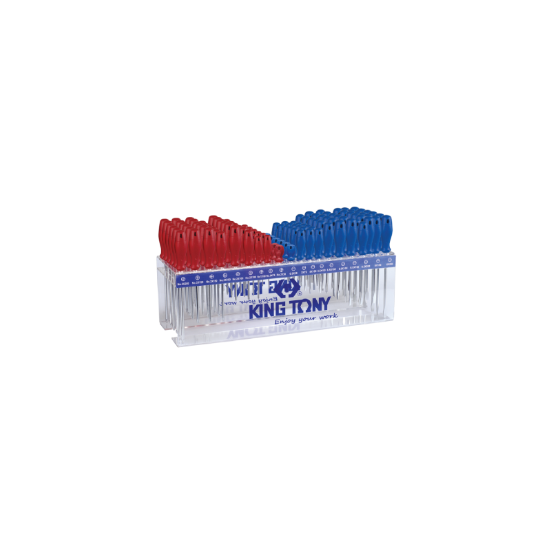 KING TONY Standard and Go Thru Screwdriver Shelf Set 416MR 96 Pieces
