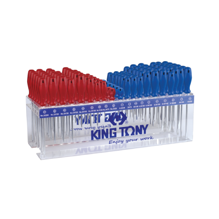 KING TONY Standard and Go Thru Screwdriver Shelf Set 416MR 96 Pieces