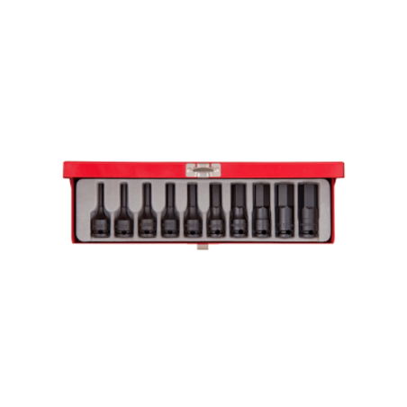 KING TONY 3/8' Impact Bit Socket Set for Hexagon Head Screw 10 (un.)