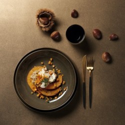 Plato de Cena Ø26,5cm Castaña - Kolibri