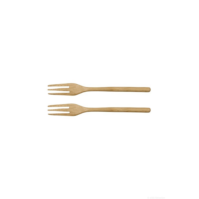 Conjunto de 2 Garfos - Wood Natural