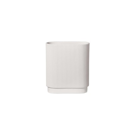Florero 17cm Oval Blanco – Artdeco