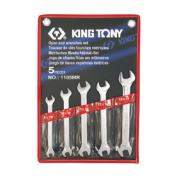 KING TONY 5 Pieces Flat Spanner Set