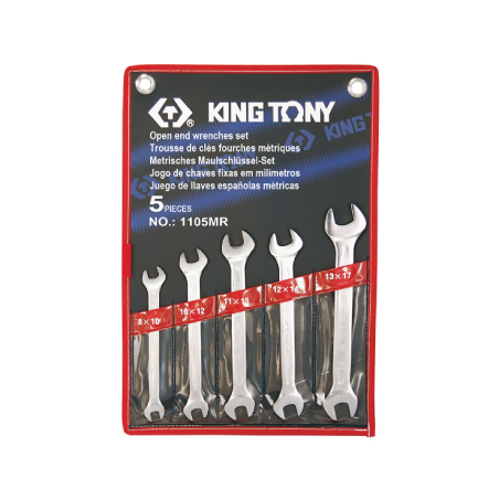 KING TONY 5 Pieces Flat Spanner Set