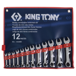Stubby Combination Wrench Set 12 Pieces KING TONY