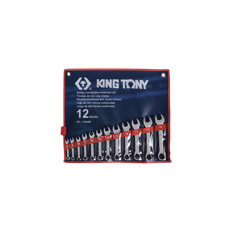 Jogo de Chaves Métricas Curtas Mistas 12 Peças KING TONY Jogo de Chaves Métricas Curtas Mistas 12 Peças KING TONY