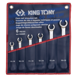 KING TONY Straight Ring Wrench Set Metric 6 Pieces