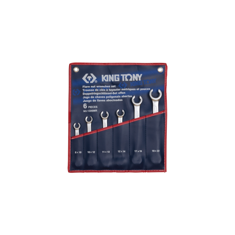KING TONY Straight Ring Wrench Set Metric 6 Pieces KING TONY Straight Ring Wrench Set Metric 6 Pieces