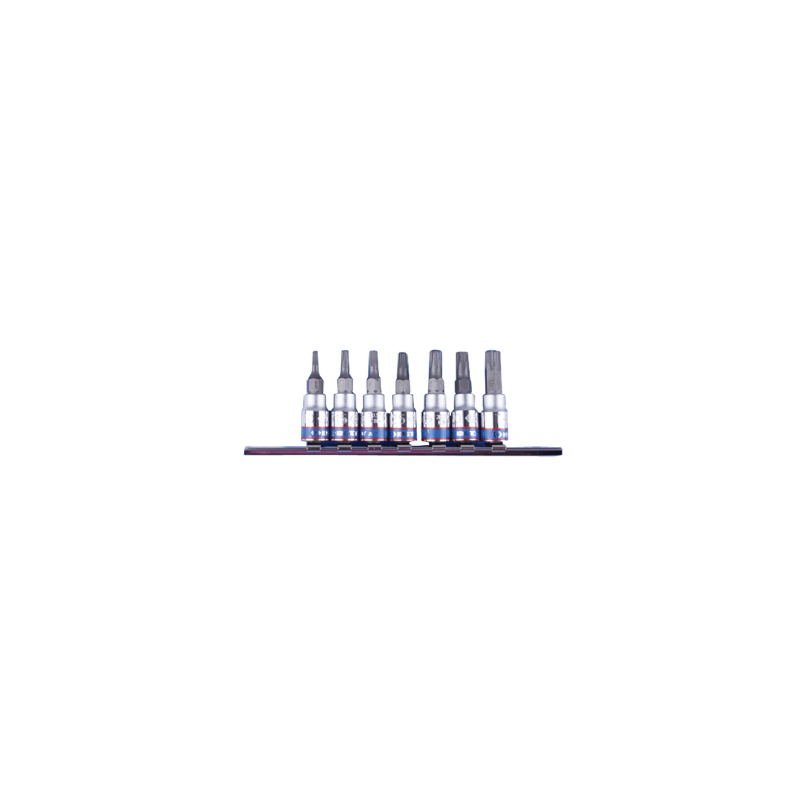 KING TONY 1/4' Internal TORX® Socket Set on Rail - 7 (un.) KING TONY 1/4' Internal TORX® Socket Set on Rail - 7 (un.)
