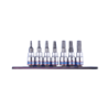 Juego de Llaves de Vaso TORX® Interno 1/4' en Regleta de Clips 7 (un.) KING TONY