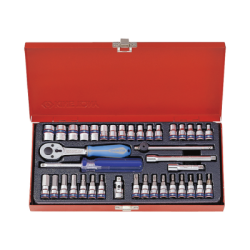 KING TONY 1/4' Socket Set Metric Size 39 (un.) 2539MR