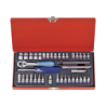 KING TONY 1/4' Socket Set Metric Size 39 (un.) 2539MR