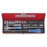 KING TONY 1/4' Socket Set Metric Size 39 (un.) 2540MR