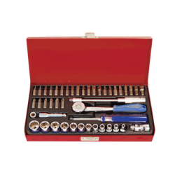 KING TONY 1/4' Socket Set Metric Size 45 (un.) 2575MR