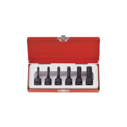 KING TONY 3/8' Impact Bit Socket Set for Hexagon Head Screw 6 (un.)