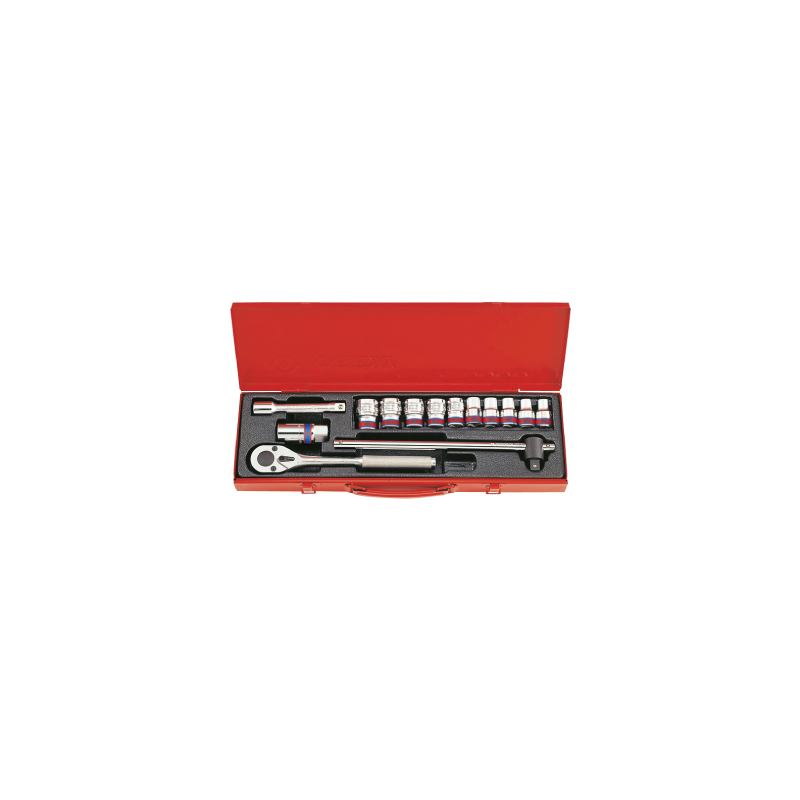 14PC 1/2" SOCKET SET SAE 12PT CHROME 14PC 1/2" SOCKET SET SAE 12PT CHROME