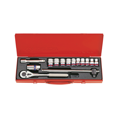 14PC 1/2" SOCKET SET SAE 12PT CHROME