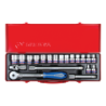 20PC 1/2" SOCKET SET METRIC 12PT CHROME
