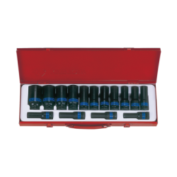 KING TONY 1/2” Impact Socket Set Internal Hexagon Metric Size 15 (un.) 4415MP03
