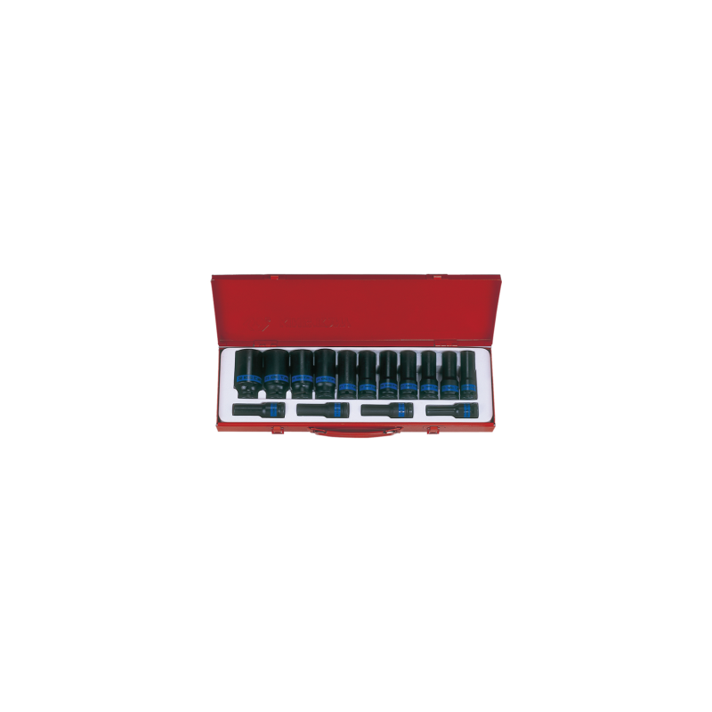 KING TONY 1/2” Impact Socket Set Internal Hexagon Metric Size 15 (un.) 4415MP03 KING TONY 1/2” Impact Socket Set Internal Hexagon Metric Size 15 (un.) 4415MP03