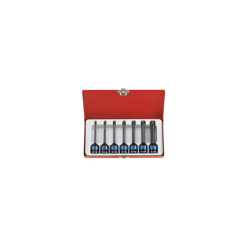 Juego de Llaves de Impacto com Punta 1/2” TORX® 7 Piezas KING TONY Juego de Llaves de Impacto com Punta 1/2” TORX® 7 Piezas KING TONY