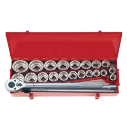 KING TONY 3/4' Socket Set with Accessories 24 (un.) 6224CR