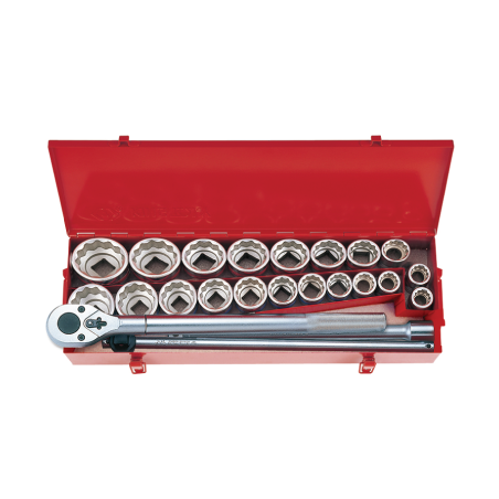 KING TONY 3/4' Socket Set with Accessories 24 (un.) 6224CR