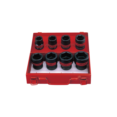 KING TONY 3/4' Impact Socket Set - Inch Size 8 (un.) 6408SP10