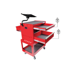 KING TONY Tool Trolley with 3 Drawers