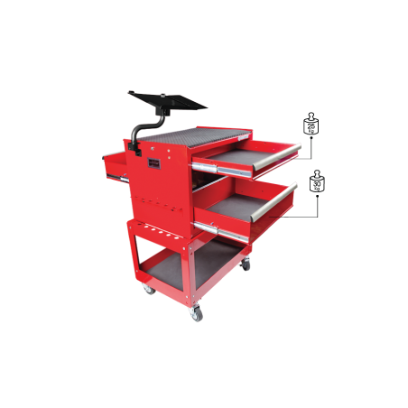 KING TONY Tool Trolley with 3 Drawers