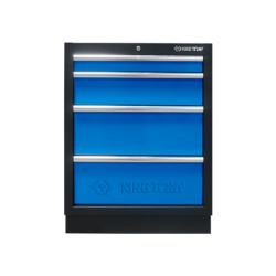 ARMARIO 4 GAVETAS DESLIZANTES PRETO/AZUL
