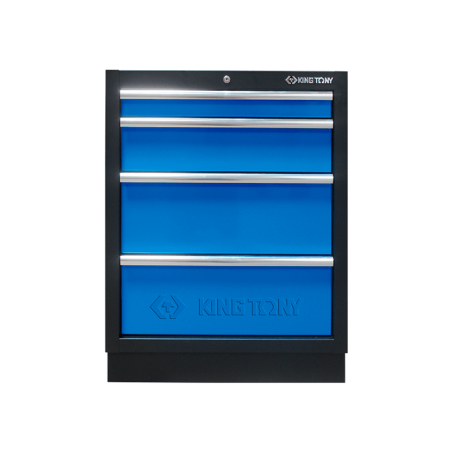 ARMARIO 4 GAVETAS DESLIZANTES PRETO/AZUL