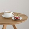Taza De Café Con Platillo - Ligne Noire