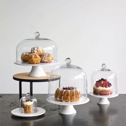Plato Para Tortas Con Pie Ø22,5Cm - Grande