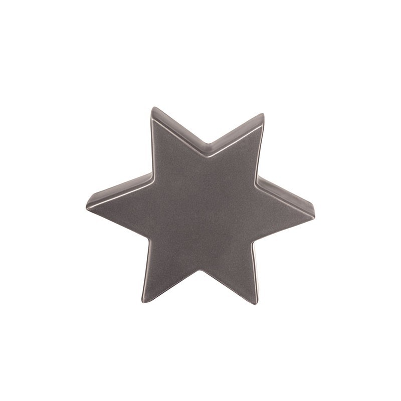 Decorative Star 10cm Grey - Xmas