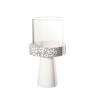 Porta-Vela Traços ø11,8cm Branco/Preto - New Memphis