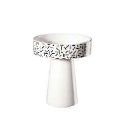 Porta-Vela Traços ø11,8cm Branco/Preto - New Memphis