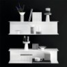 Portavela Trazos ø11,8cm Blanco/Negro - New Memphis