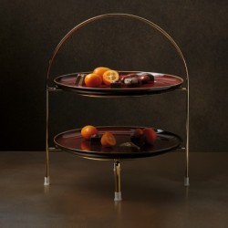 Etagere 2Tiers Gold 28Cm