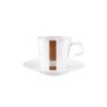 Cappuccino Cup w/ Saucer with Decal 180ml - Cafe Al Bar